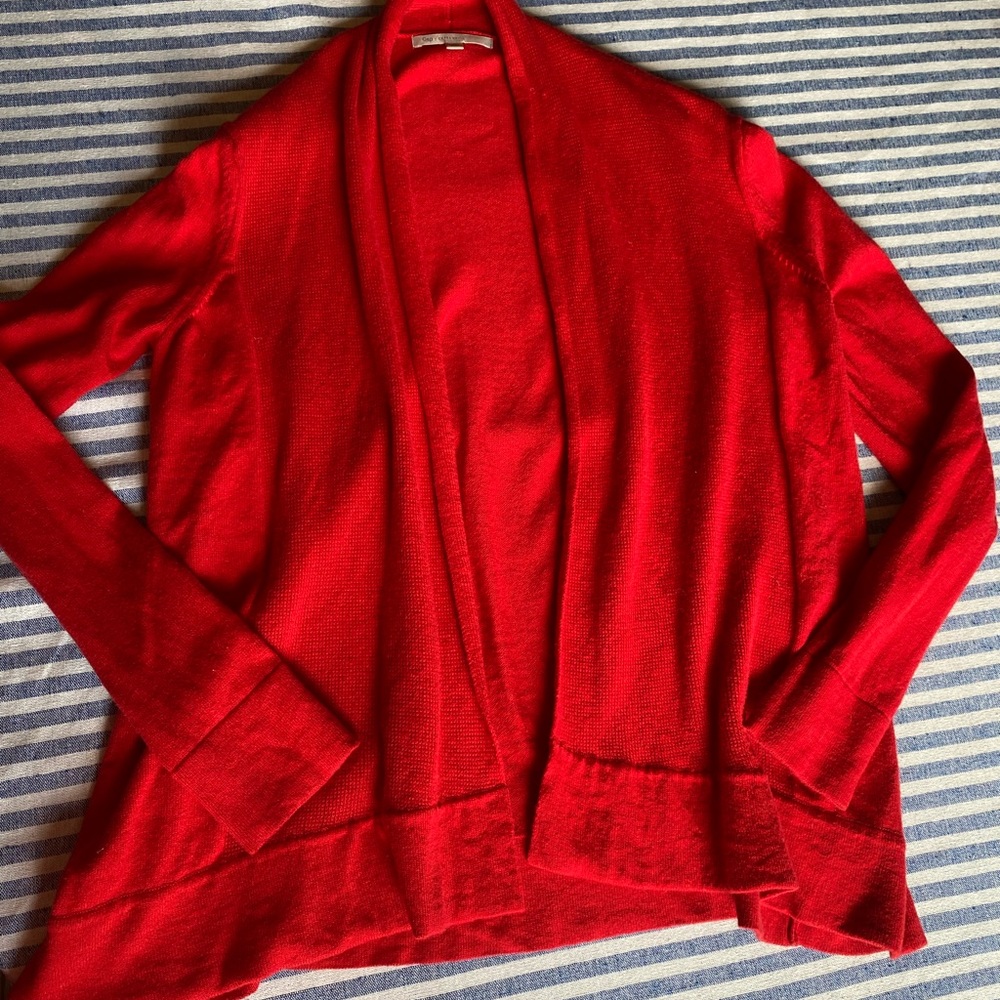 GAP Women’s Red Open Cardigan